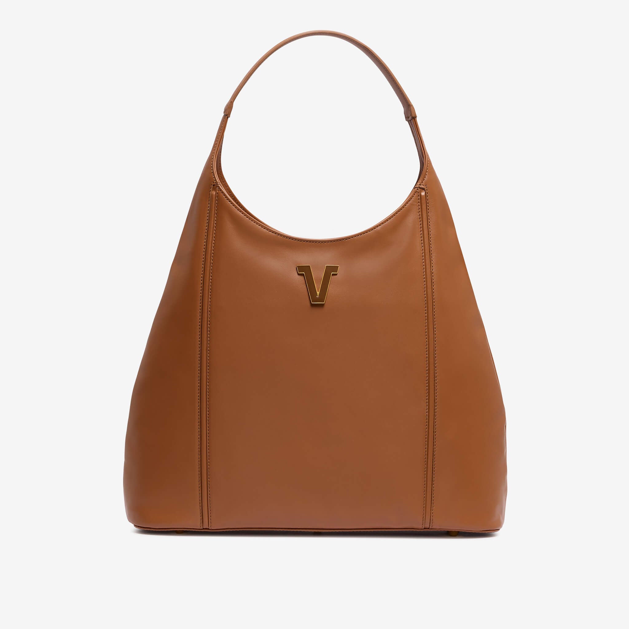 Lola | Borsa a spalla in pelle liscia cuoio