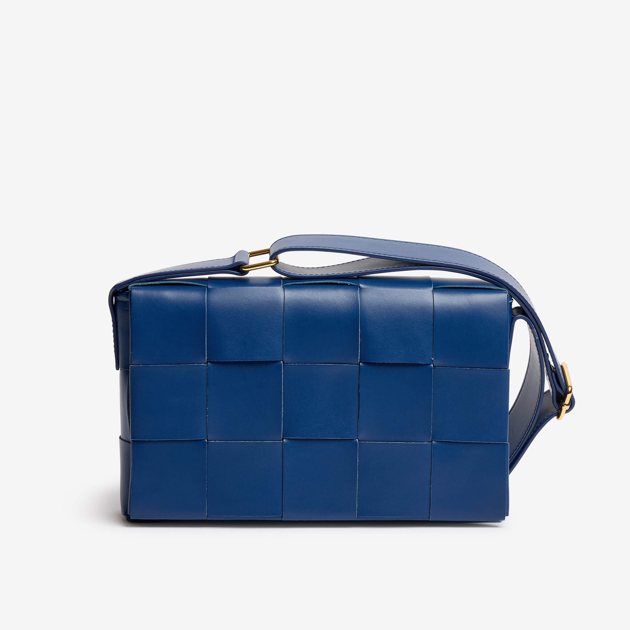 Nora | Borsa in pelle intrecciata blu royal