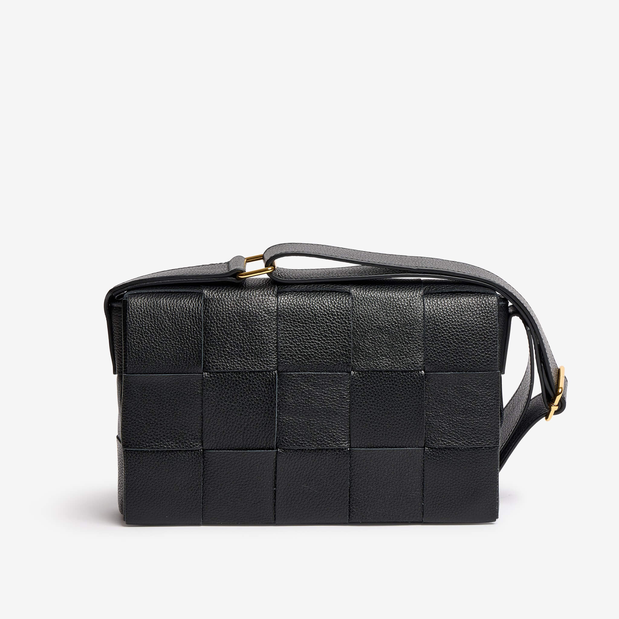 Nora Will | Borsa in pelle intrecciata nera