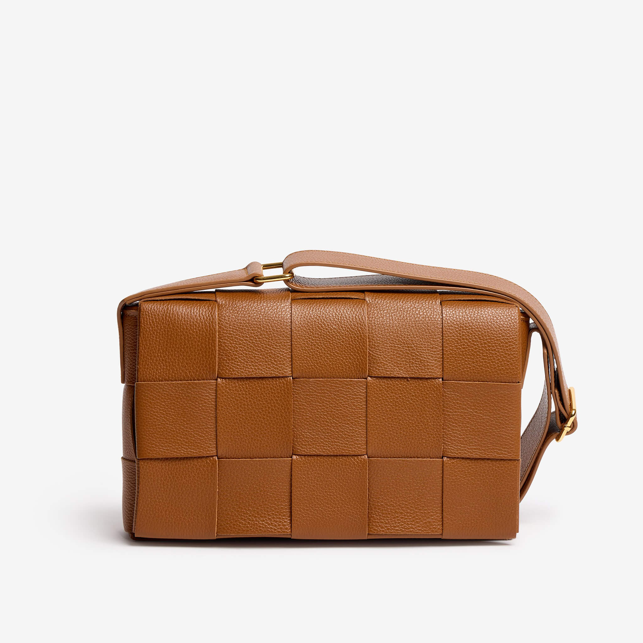 Nora Will | Borsa in pelle intrecciata noce