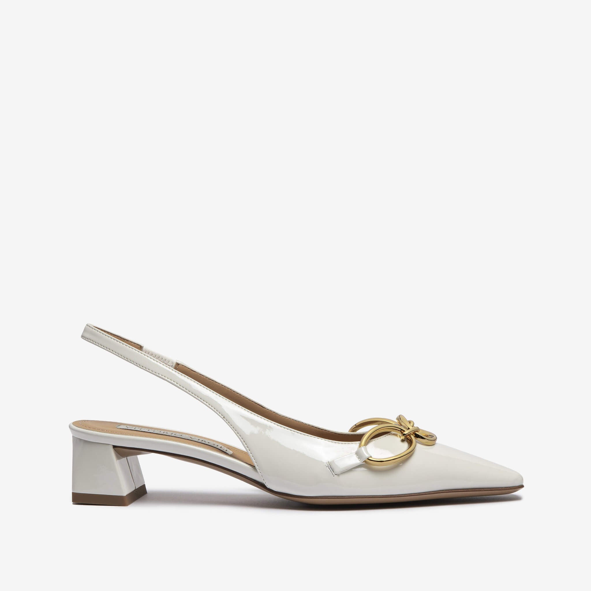 Frugilla | Slingback in vernice con accessorio donna