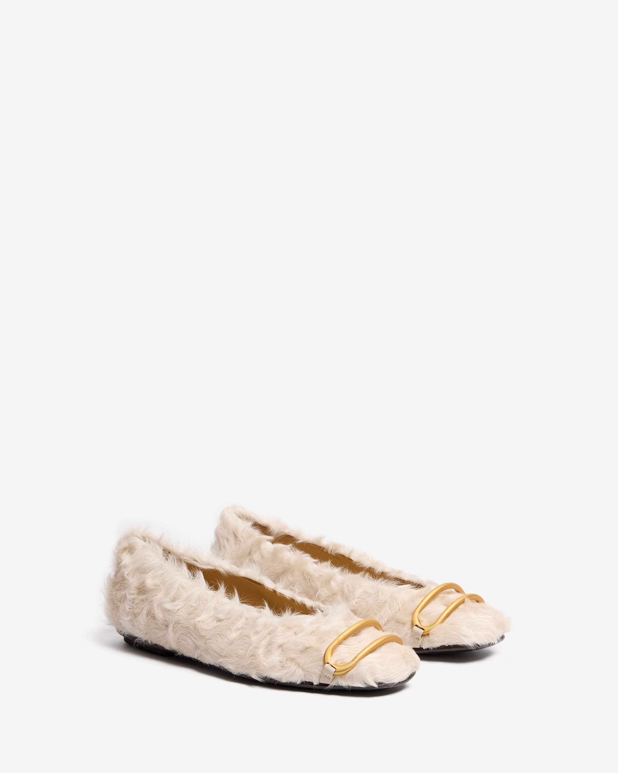 Decimia | Women's lamb fur ballet flat