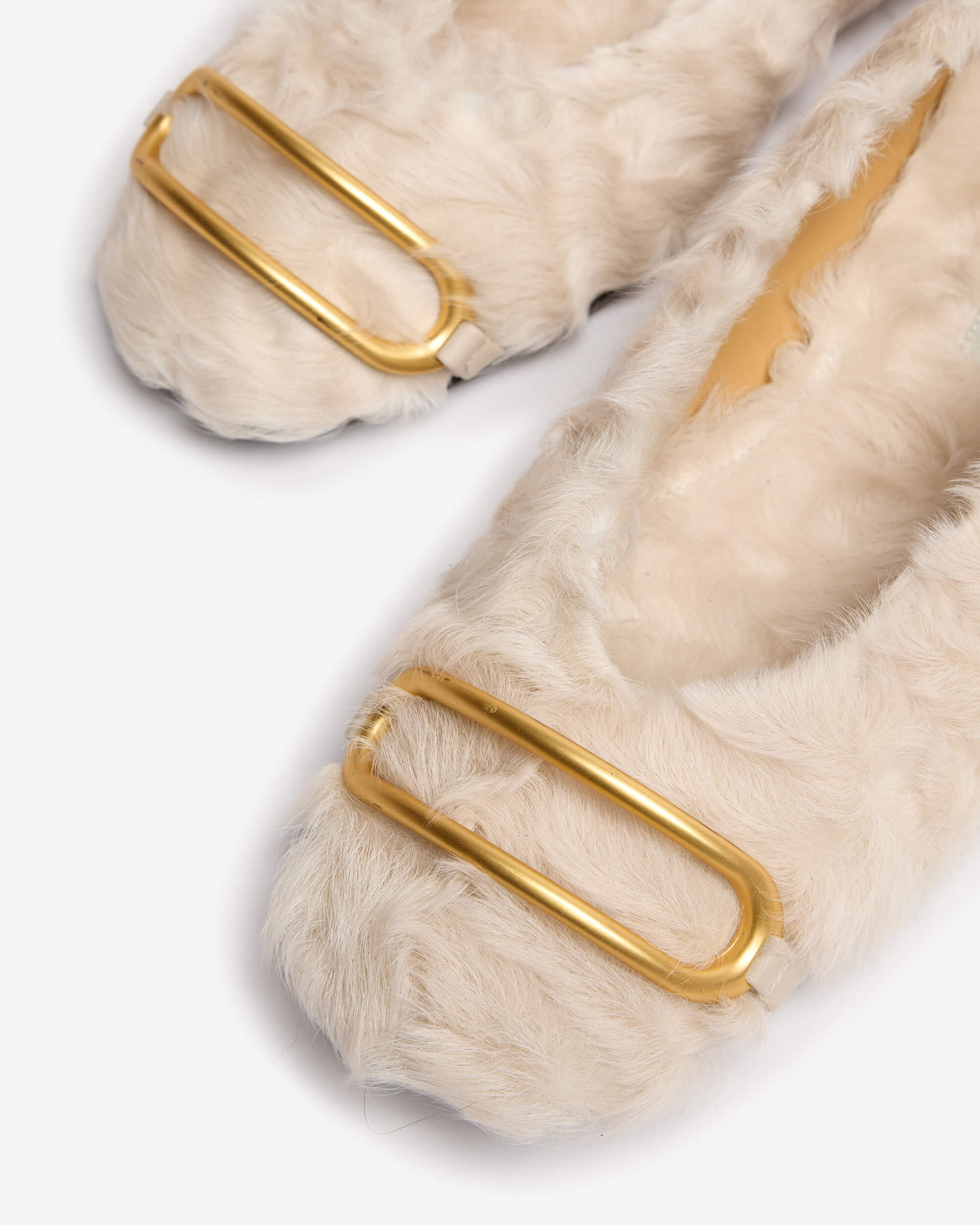 Decimia | Women's lamb fur ballet flat