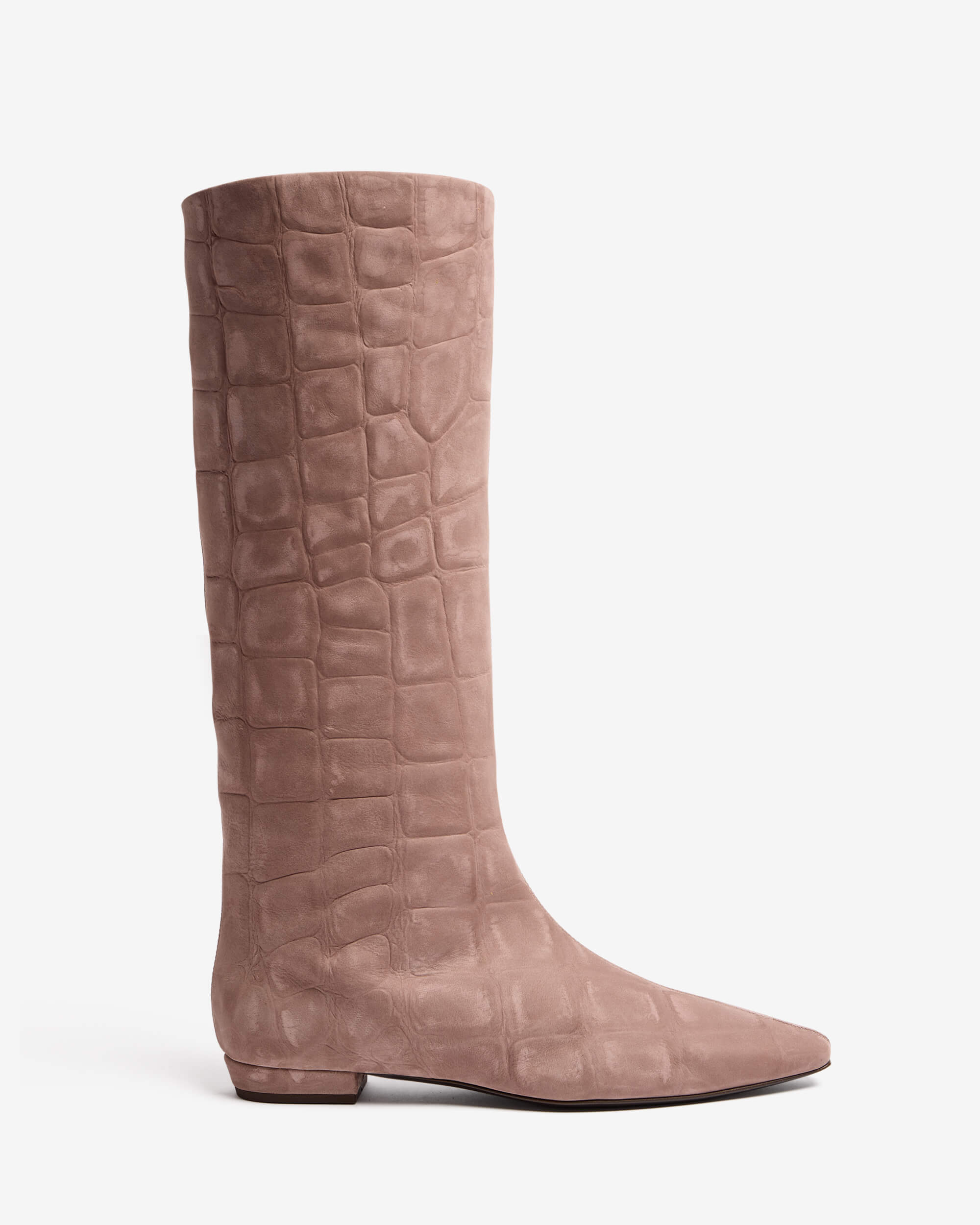 Quintilia | Stivale in camoscio stampa cocco fodera