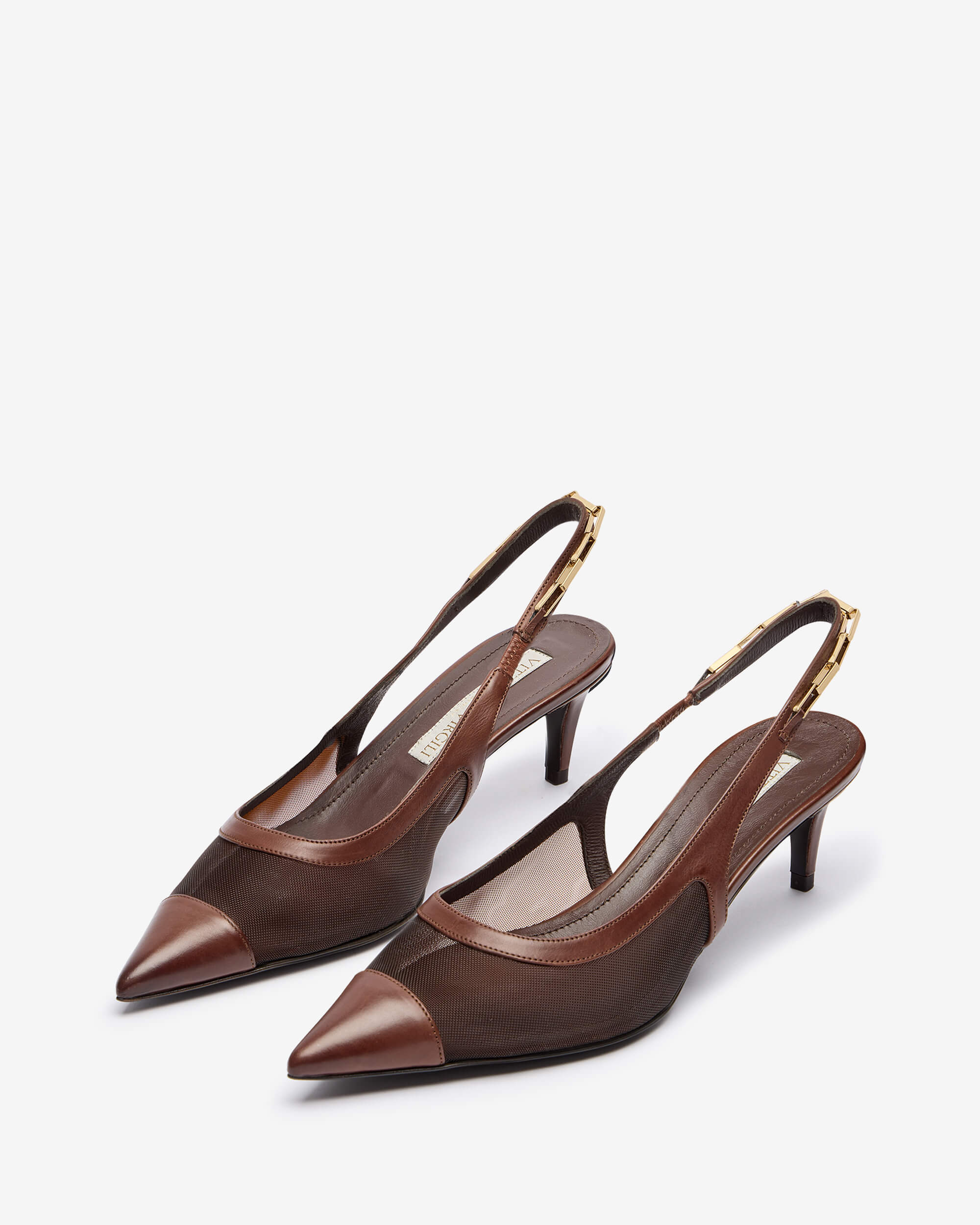 Secunda | Women's calfskin-mesh slingback pump