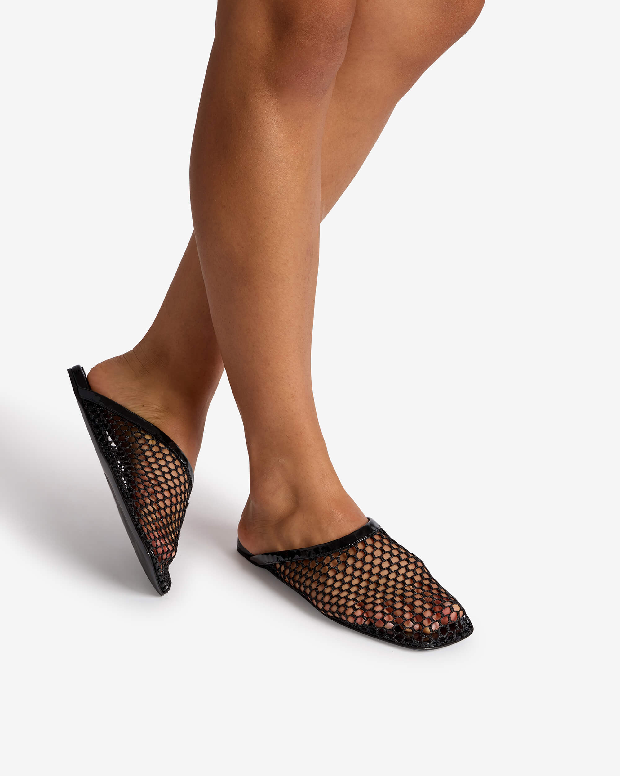 Fannia | Mule donna in capra e tessuto