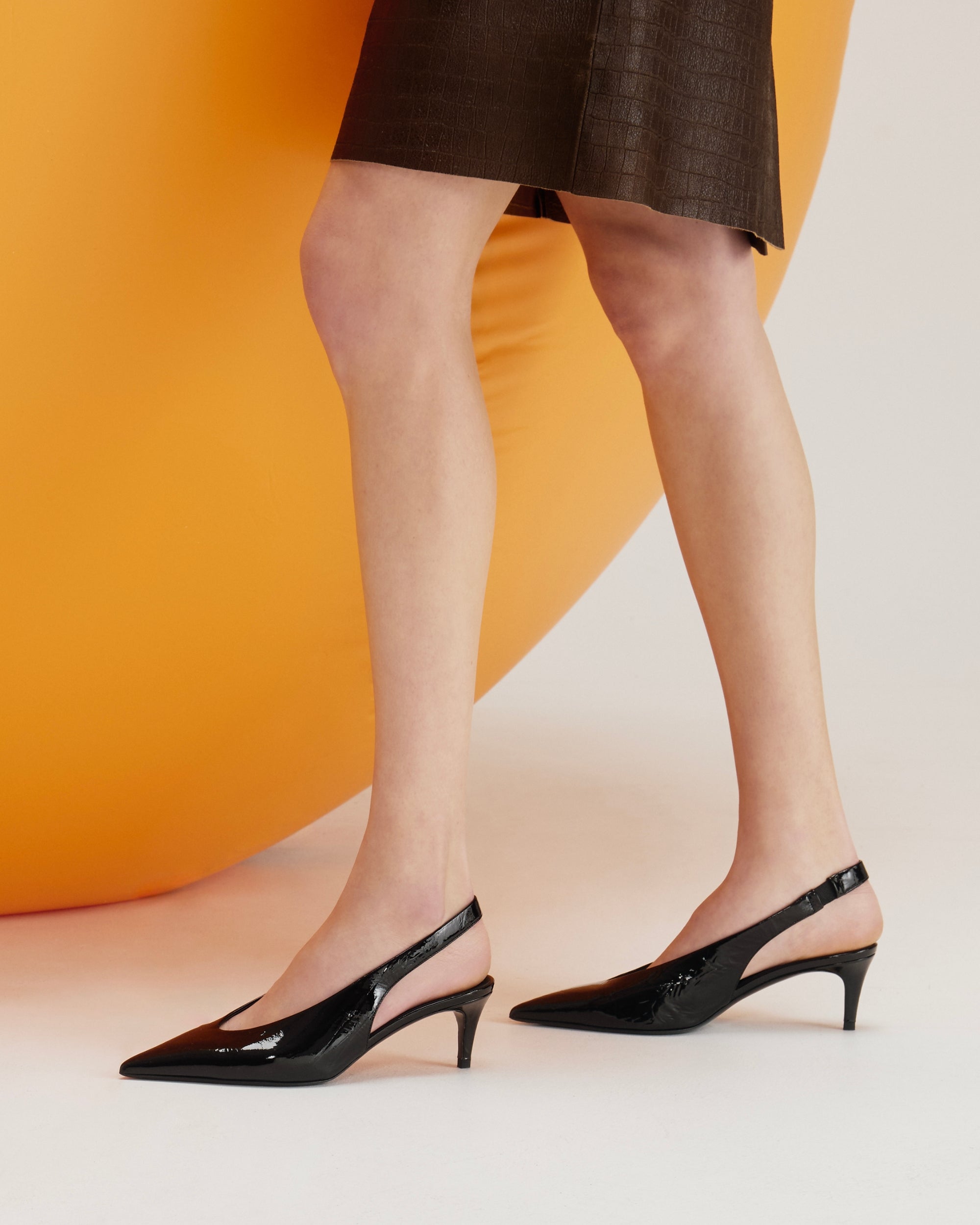 Nevia | Women's patent-calfskin slingback pump