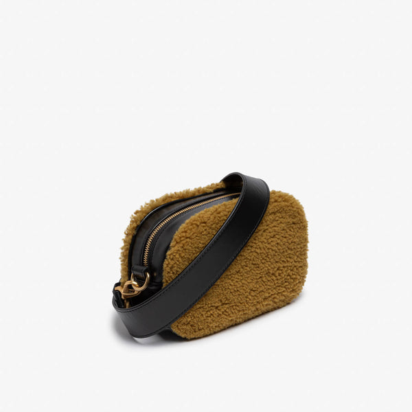 Tina | Leather and fur shoulder bag mini