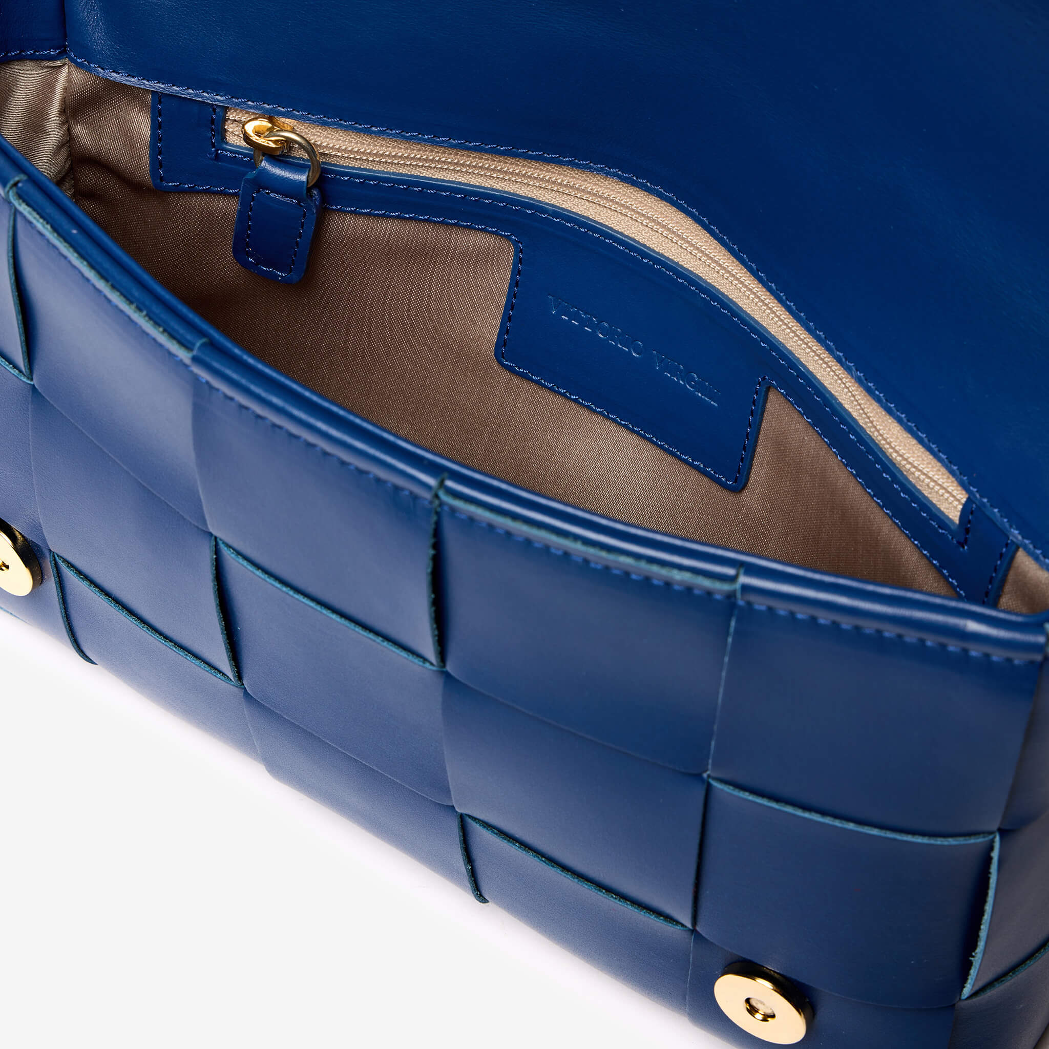 Nora | Borsa in pelle intrecciata blu royal