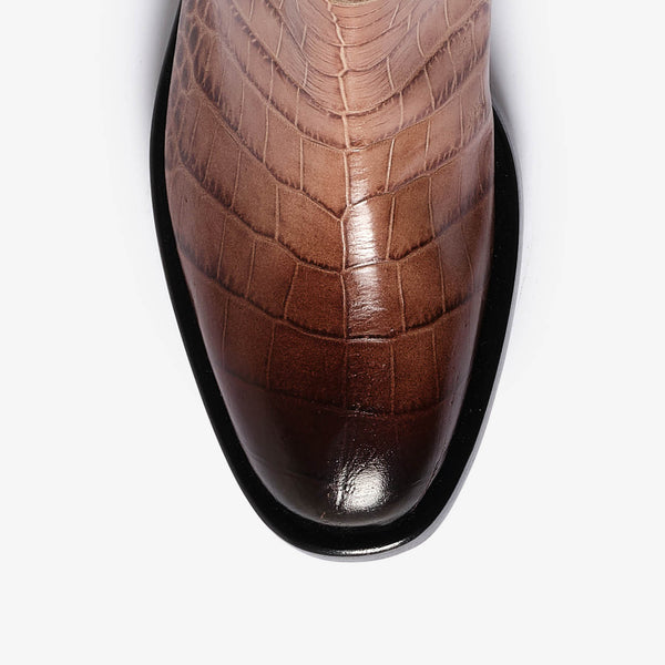 Fulvia | Stivale in pelle stampata cocco