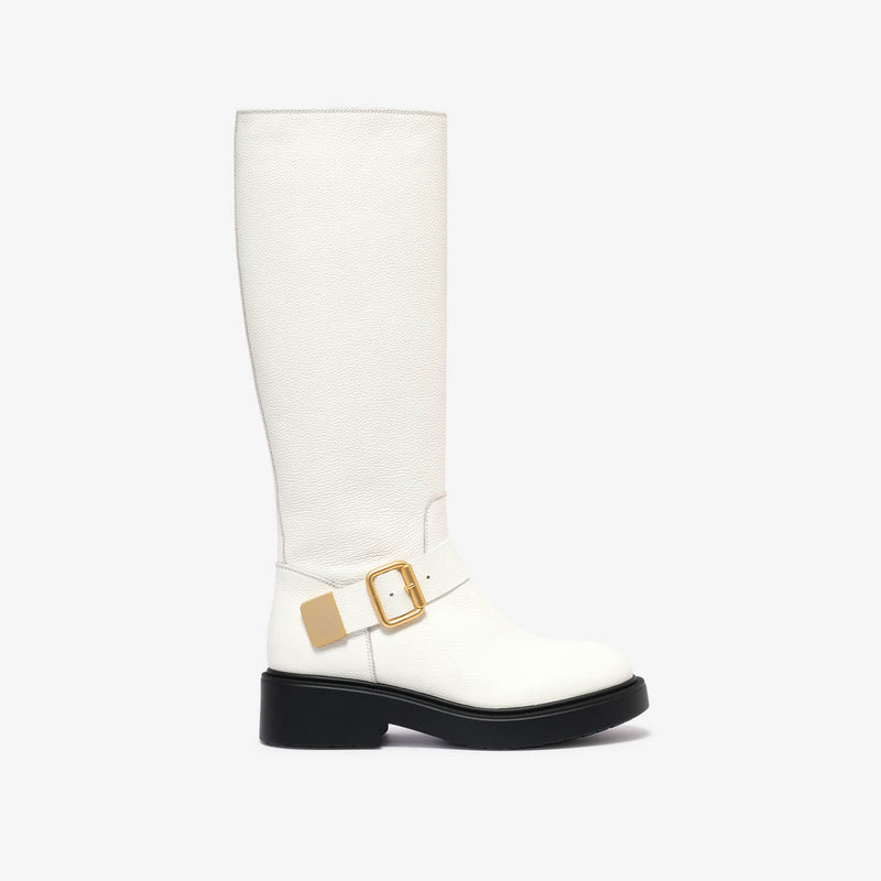 Minucia | Women's leather boot with fur