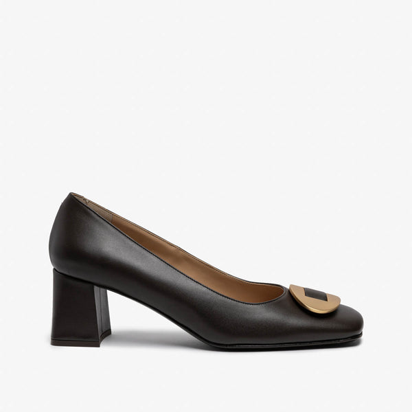 Faustina | Décolleté in pelle marrone scuro donna
