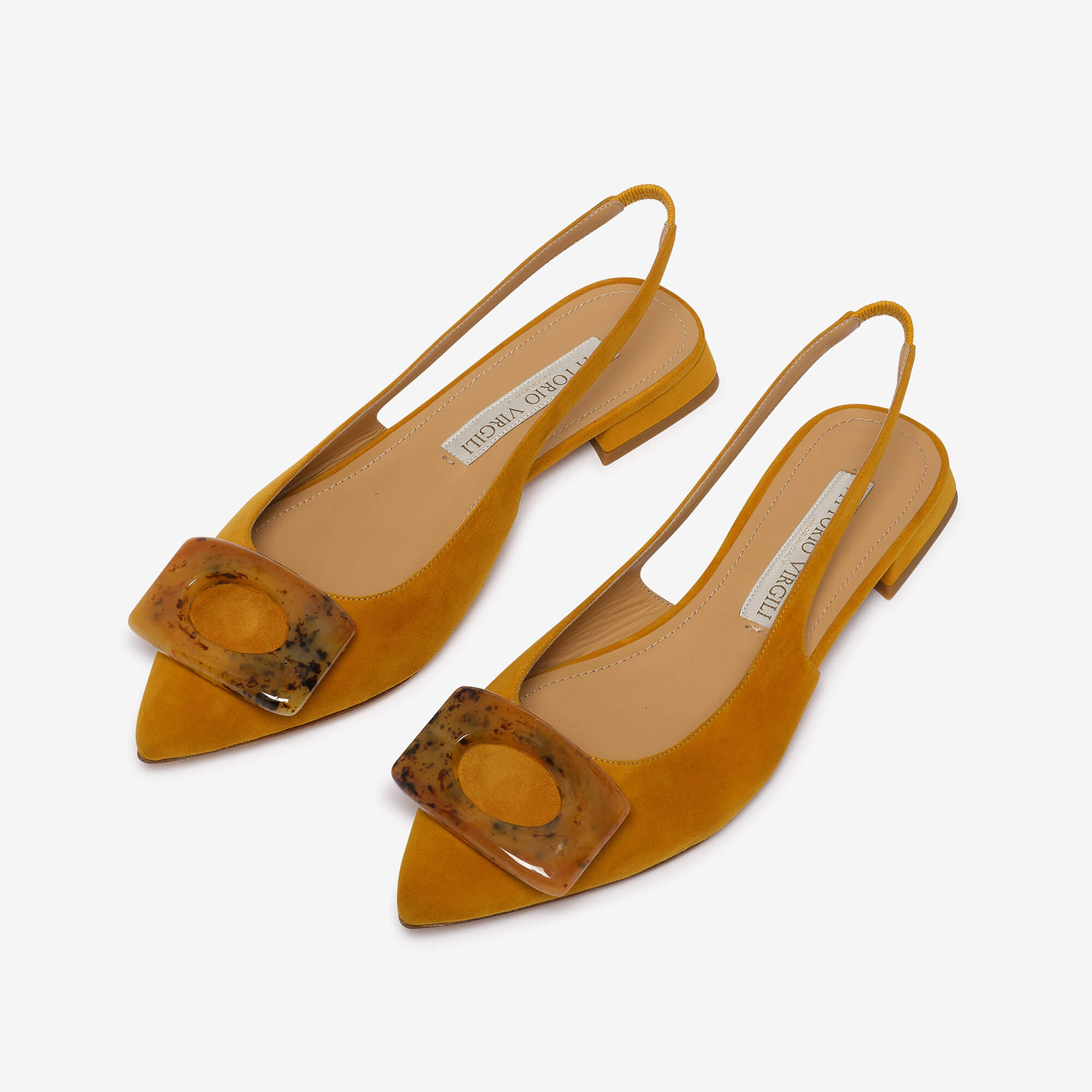 Pomponia | Women's leather sling back  ballet