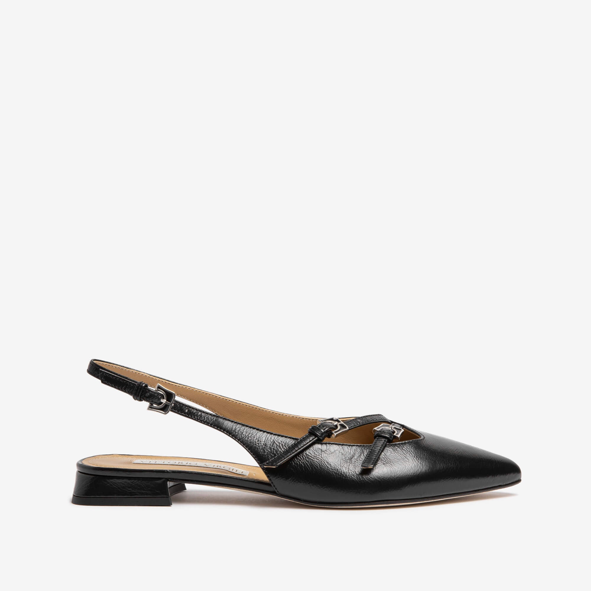 Pomponia | Ballerina sling back in pelle donna