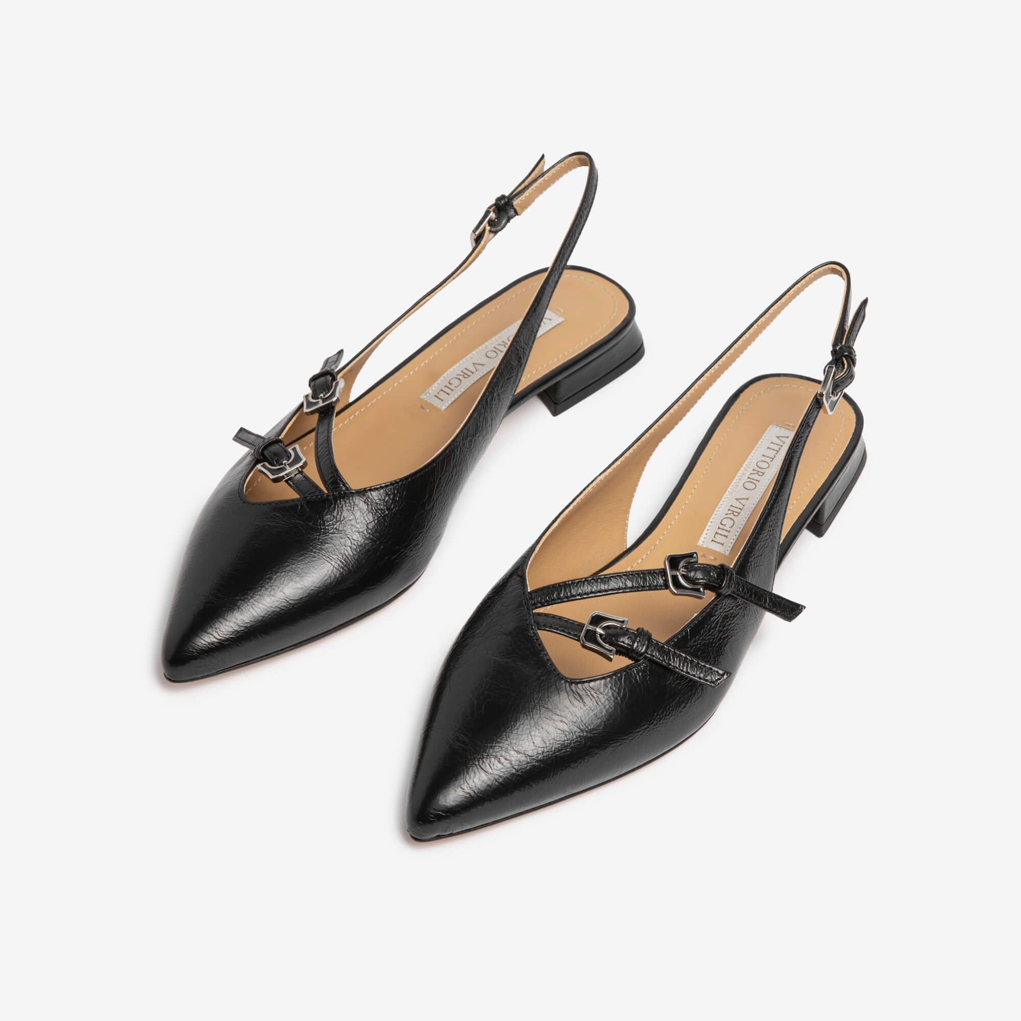 Pomponia | Ballerina sling back in pelle donna