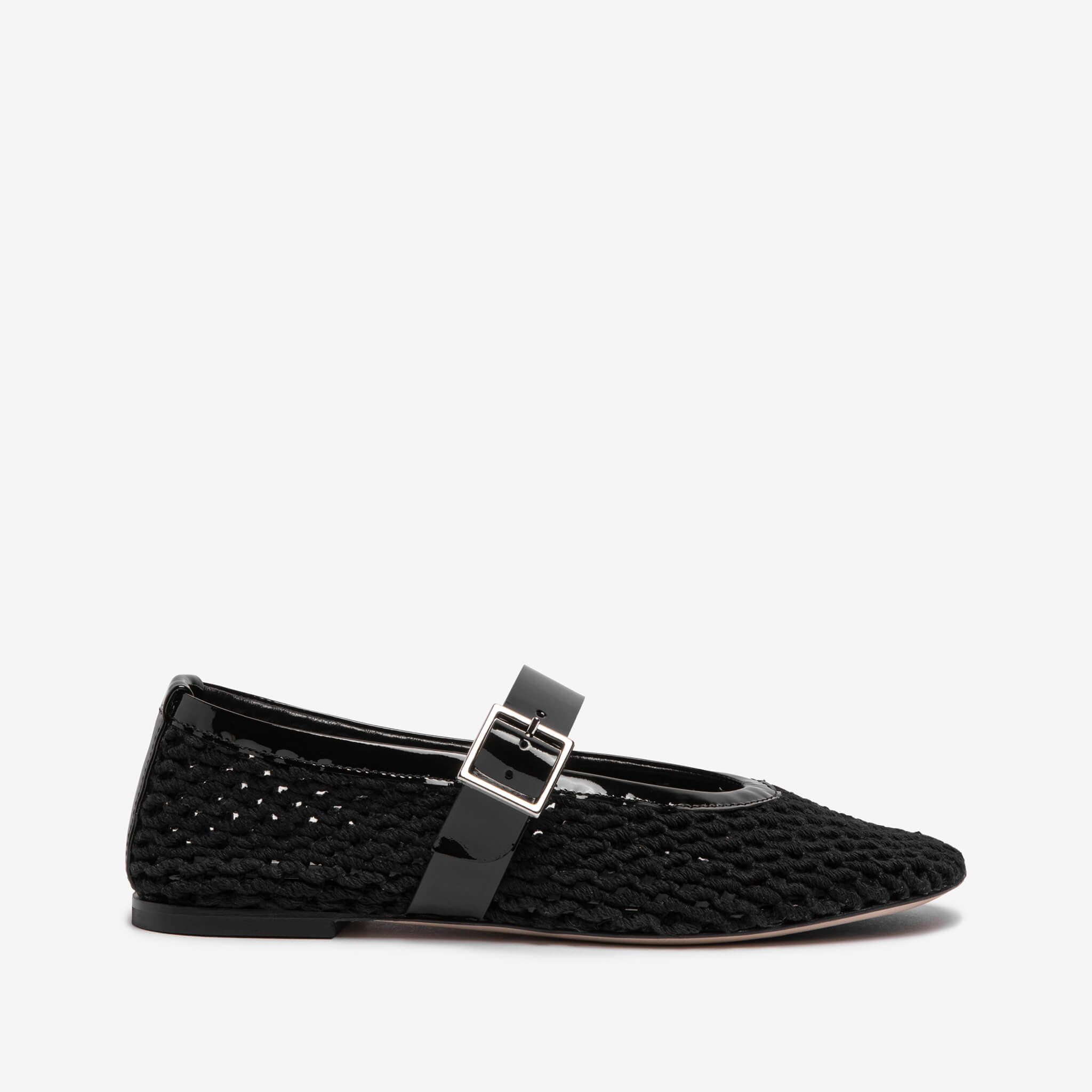 Pilia | Women's fabric-patent leather ballet flat