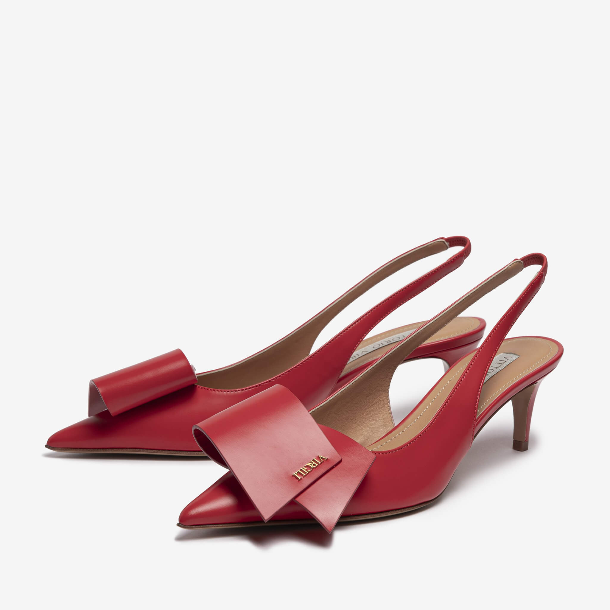 
Emila | Slingback in pelle rossa donna