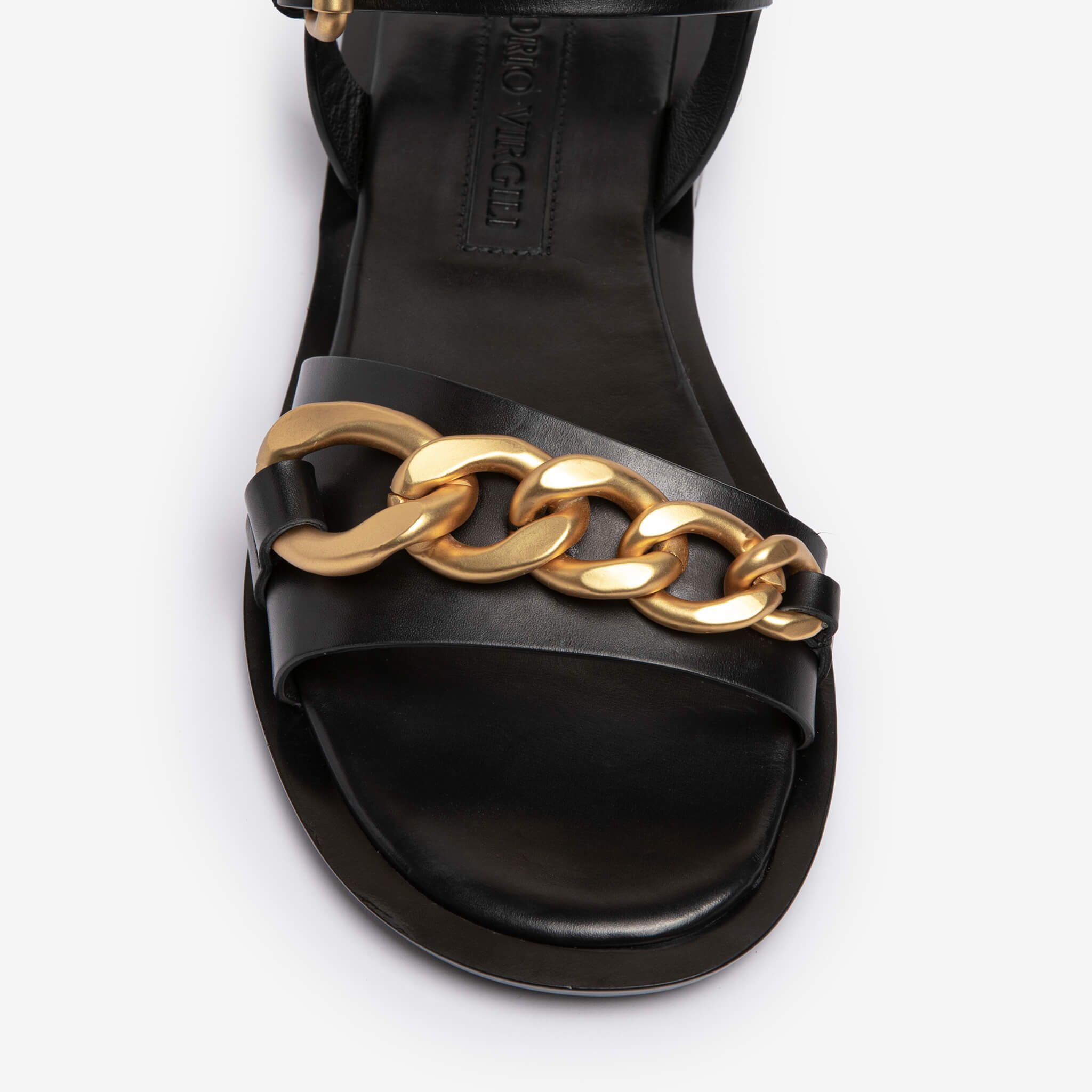 Concordia | Sandalo in pelle con catena donna