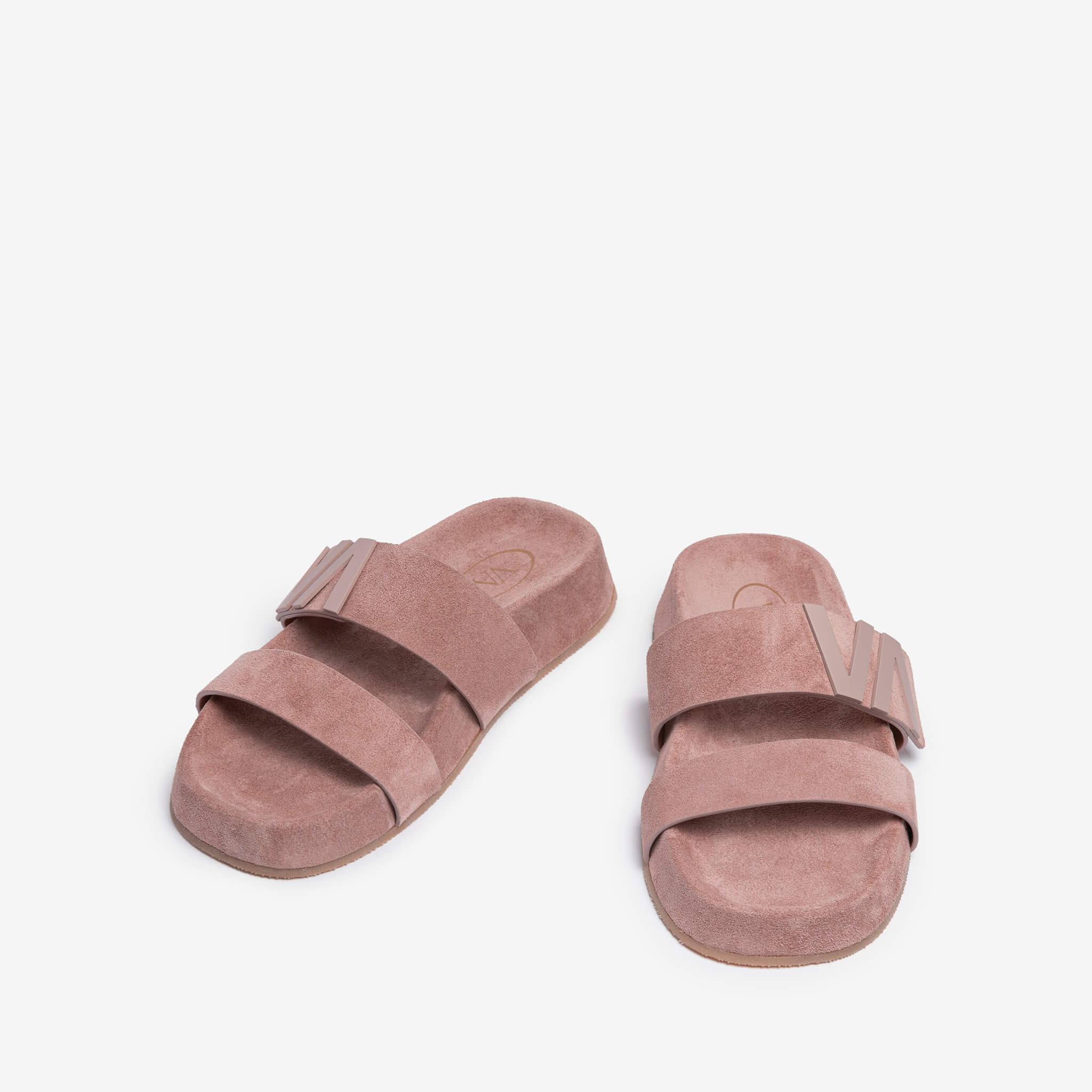 Latoria | Sandalo slider in camoscio e pelle di vitello donna