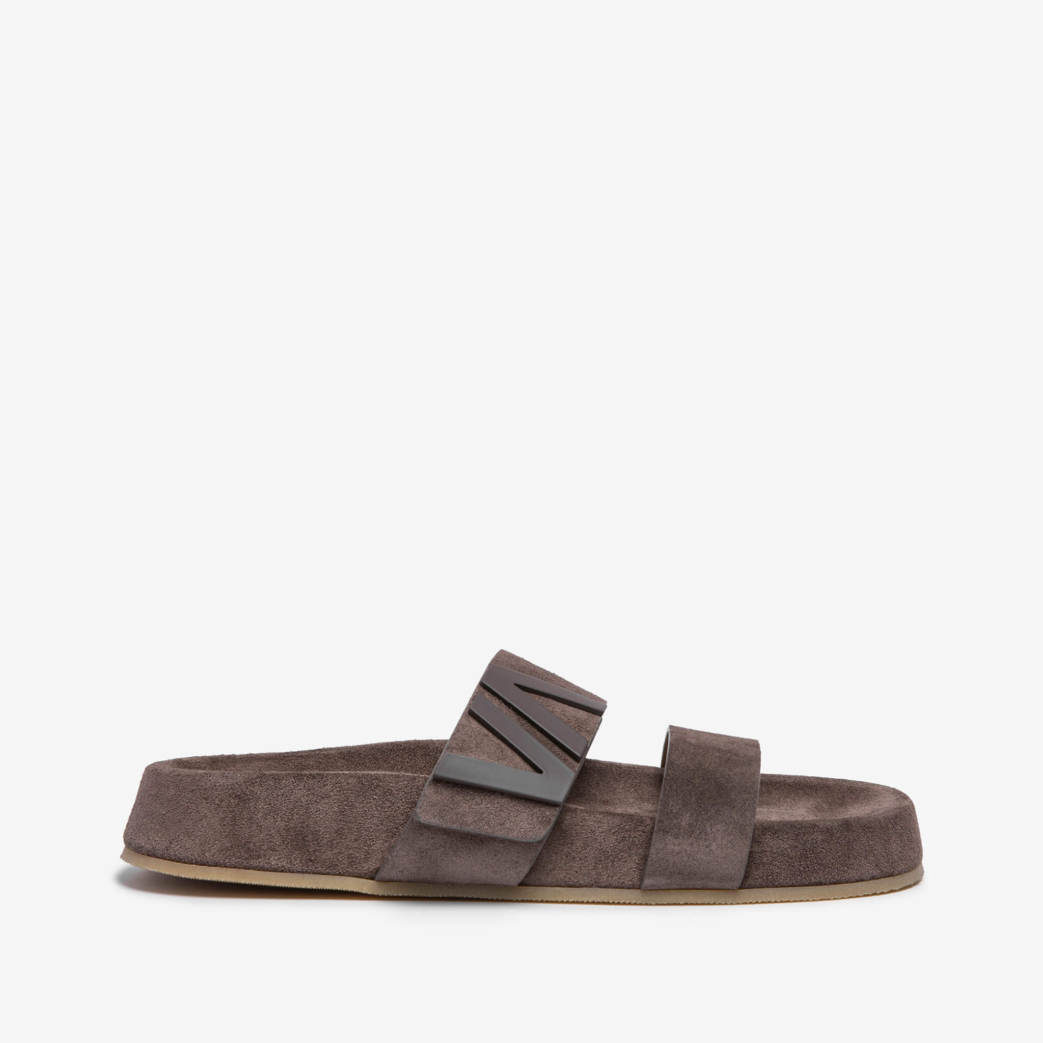 Latoria | Sandalo slider in camoscio e pelle di vitello donna