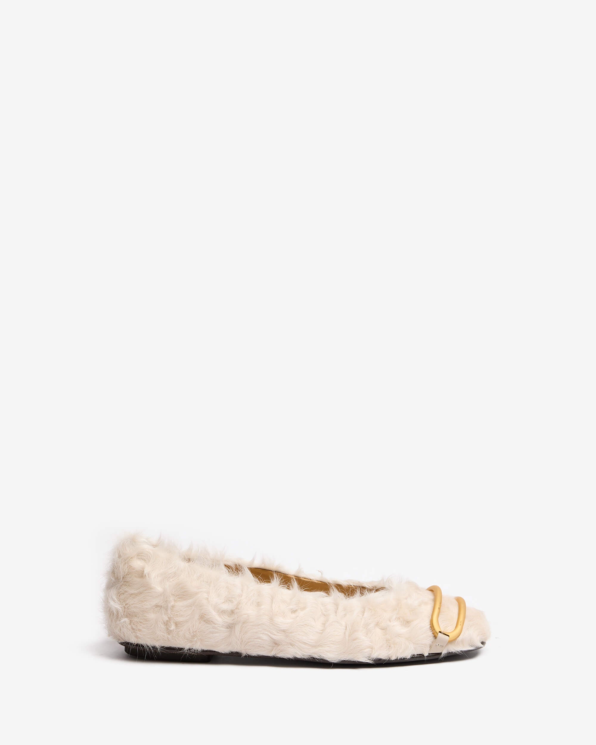 Decimia | Women's lamb fur ballet flat