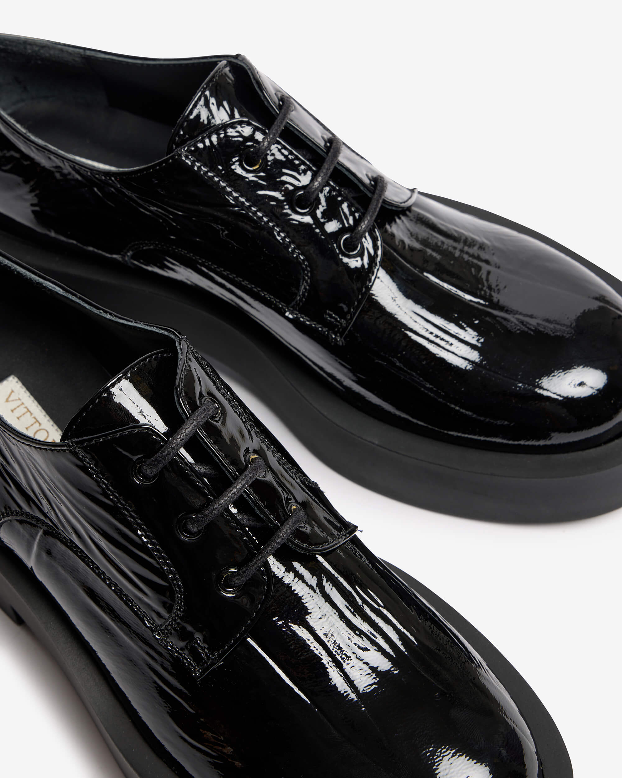 Cincia | Women's patent leather-calfskin lace-up