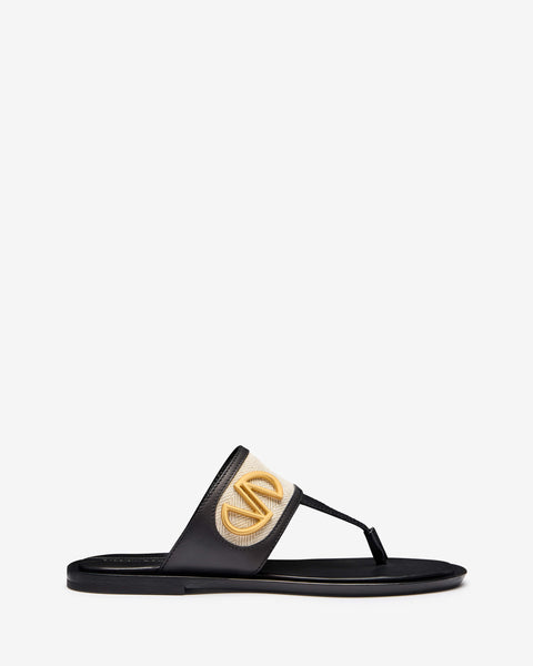 Vibia | Women's calfskin-fabric tongue sandal