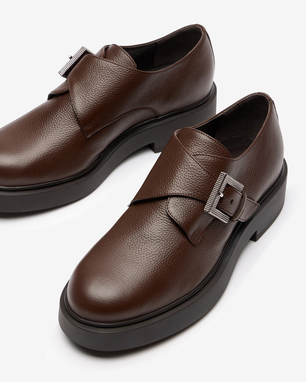 Tertullia | Women's tumbled calfskin single monk strap