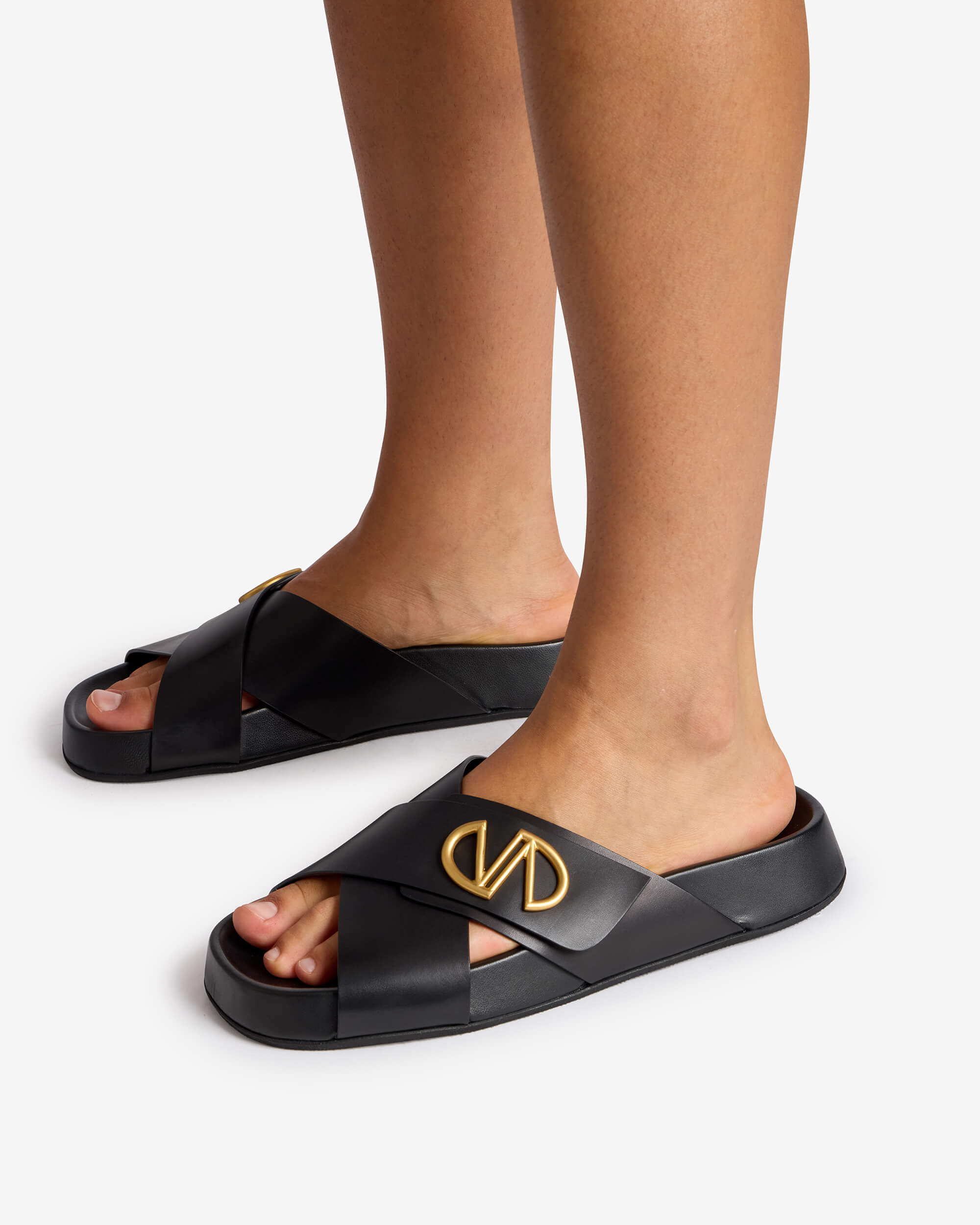 Quarta | Sandalo slide donna in pelle di vitello