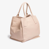 Beige calfskin squared box bag