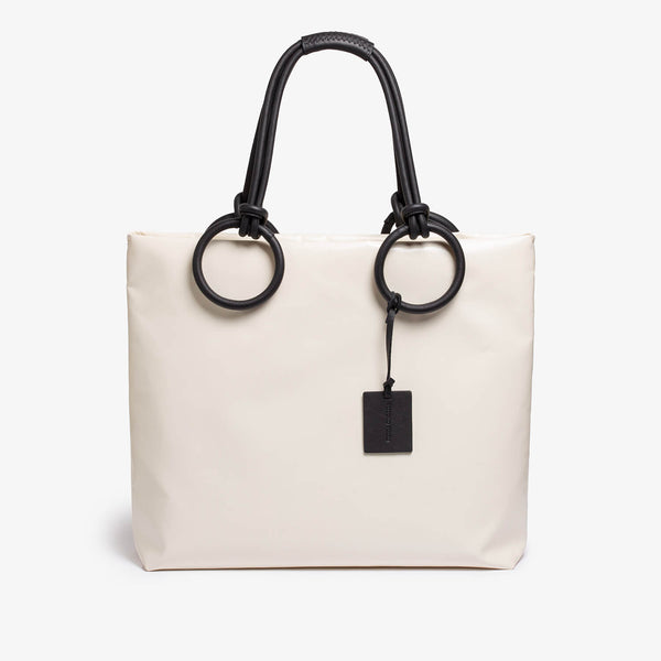 Shopping bag Nicole in pvc color bianco