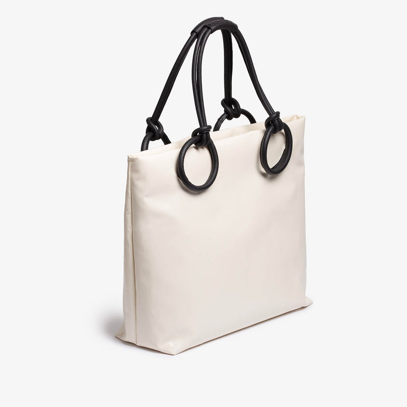 White pvc Nicole shopping bag