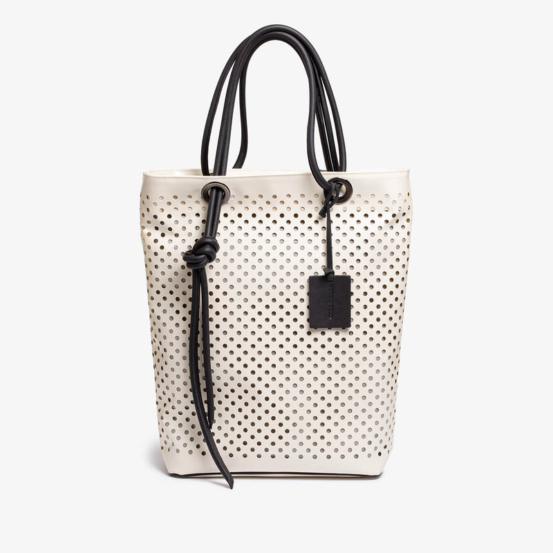 White pvc Lola shopping bag