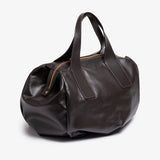 Dark brown calfskin Victoria bag