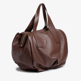 Borsa Victoria in vitello bottolato color cioccolato