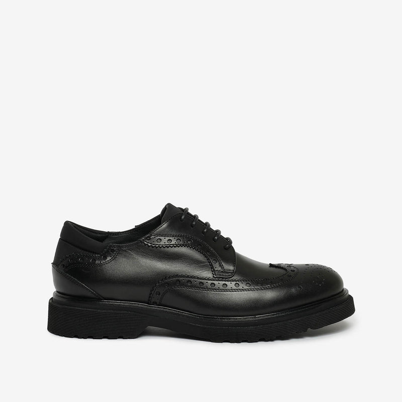 Black men's lace up derby