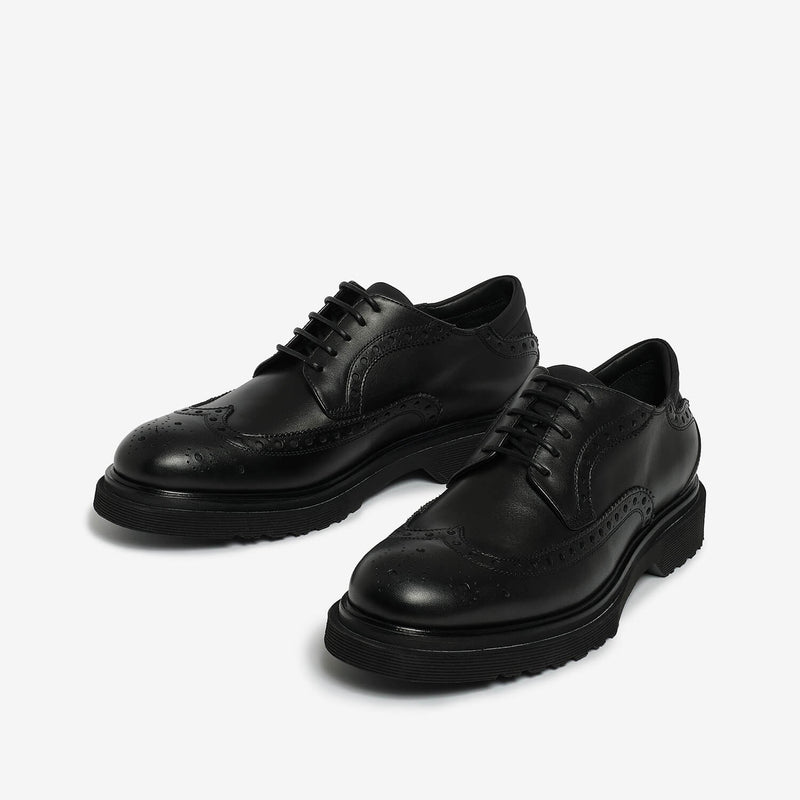 Black men's lace up derby