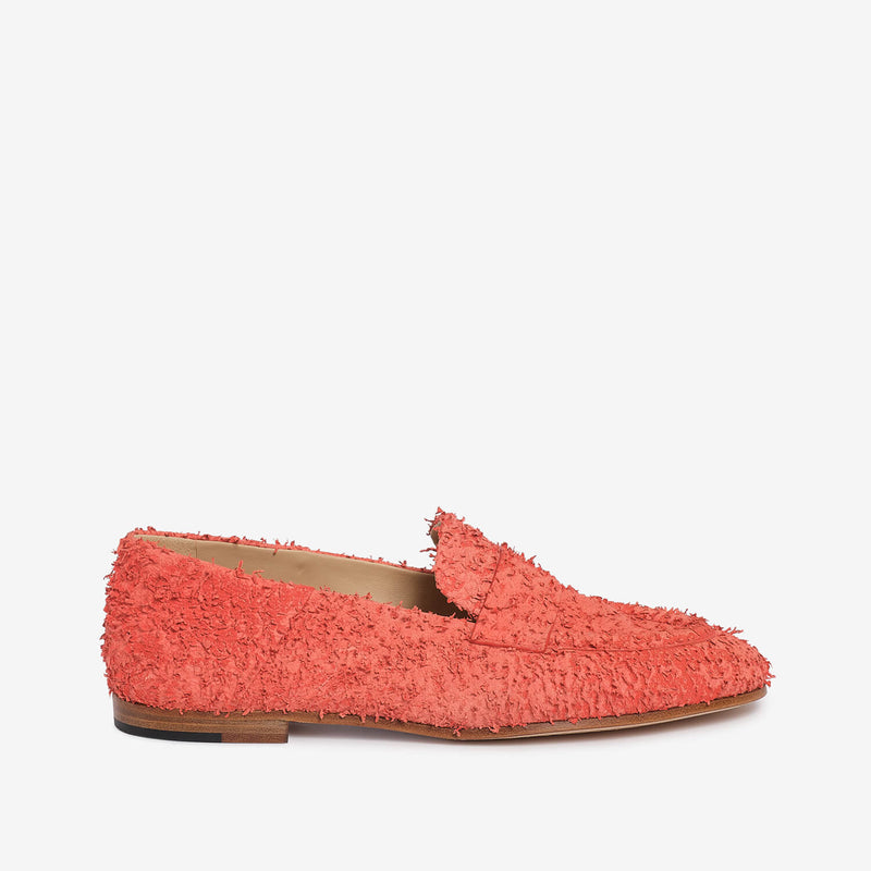 Mocassino in pelle donna vermiglio