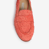 Mocassino in pelle donna vermiglio
