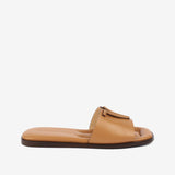 Sandalo slider in pelle donna