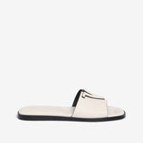 Sandalo slider in pelle donna