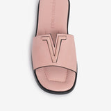 Sandalo slider in pelle donna  