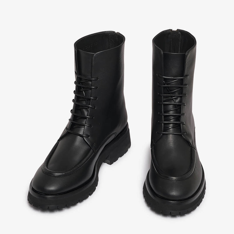 Ankle boot in pelle nero donna