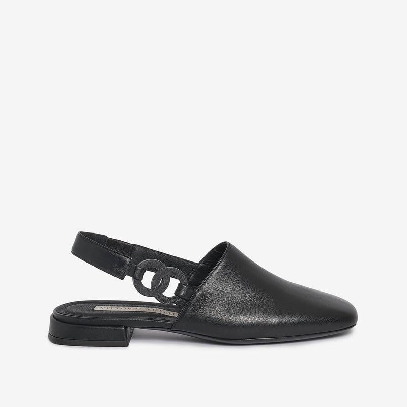 Mocassino sling back in pelle donna 