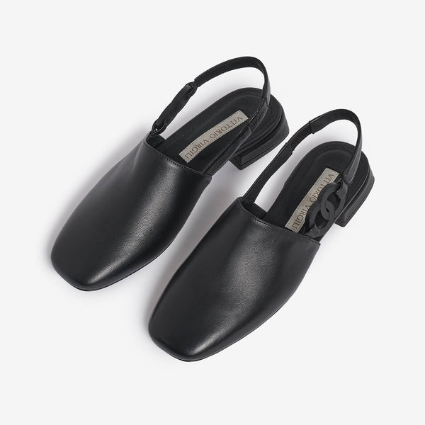 Mocassino sling back in pelle donna 