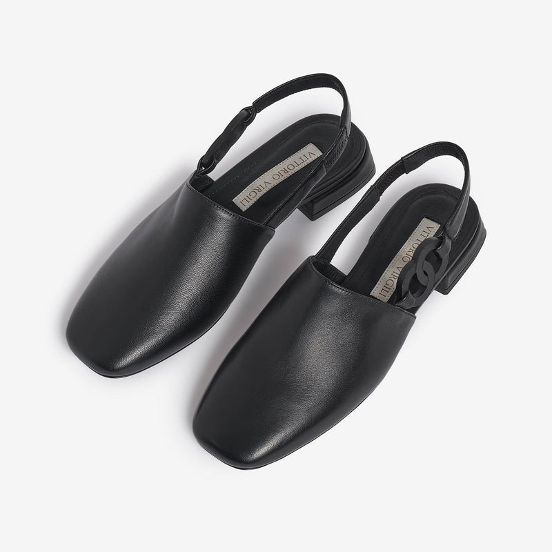 Women's leather sling back loafer