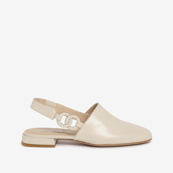 Mocassino sling back in pelle donna 