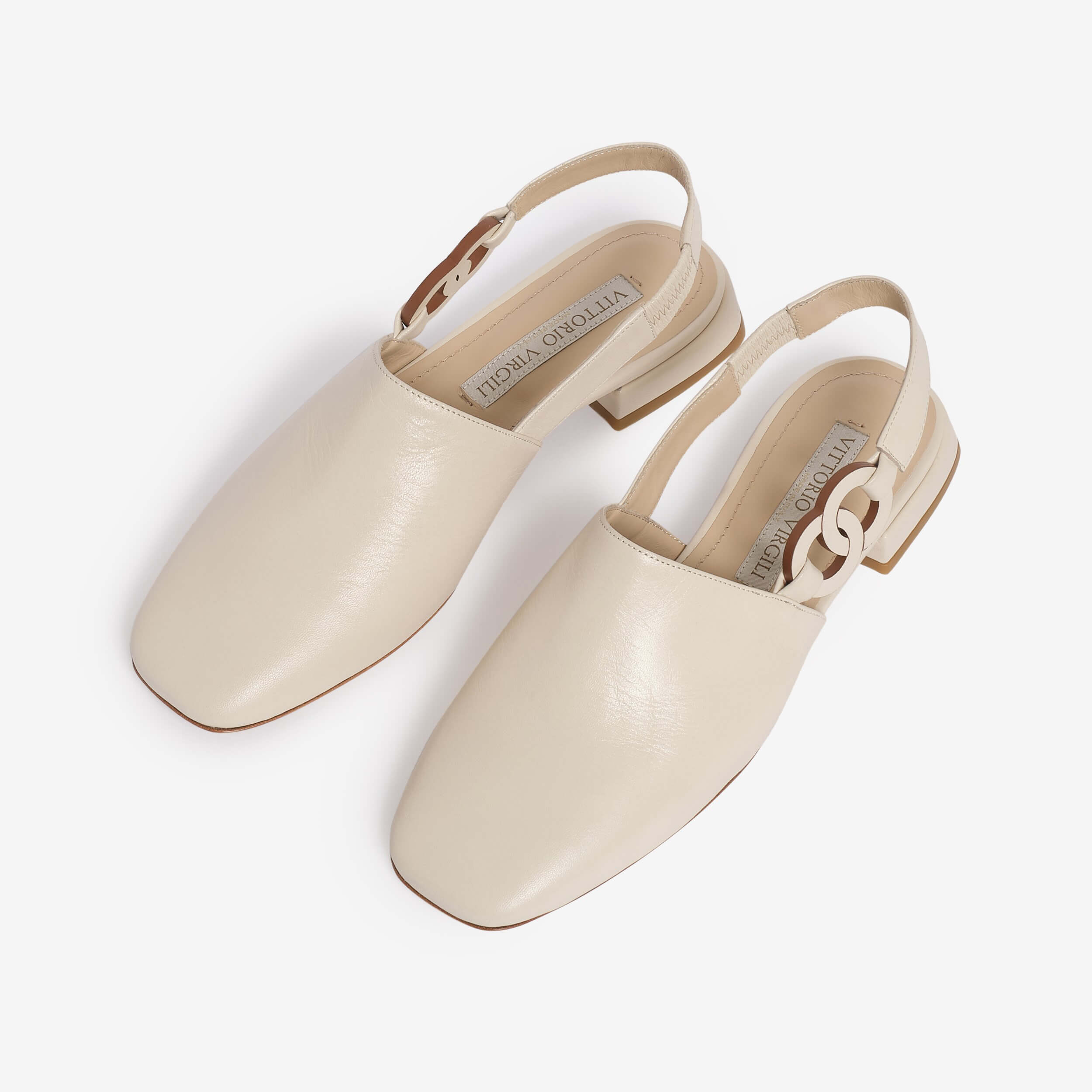 Mocassino sling back in pelle donna 