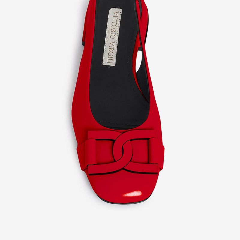 Ballerina sling back in vernice donna