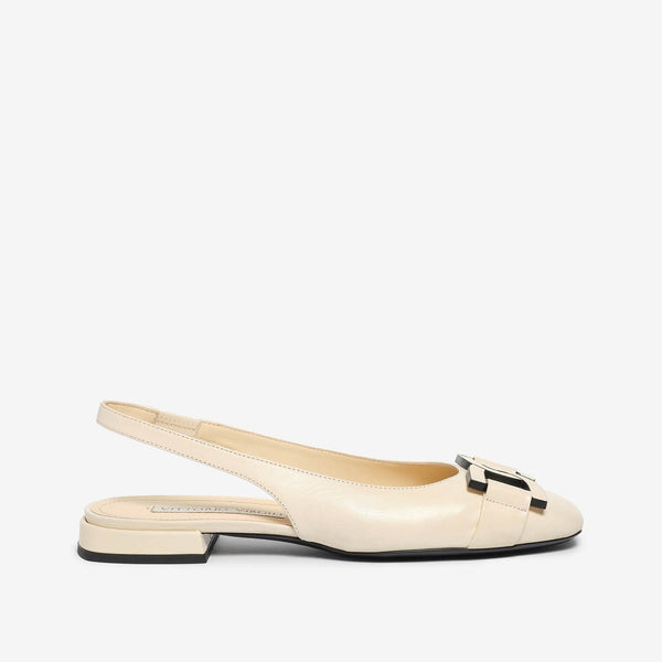 Ballerina sling back in pelle donna